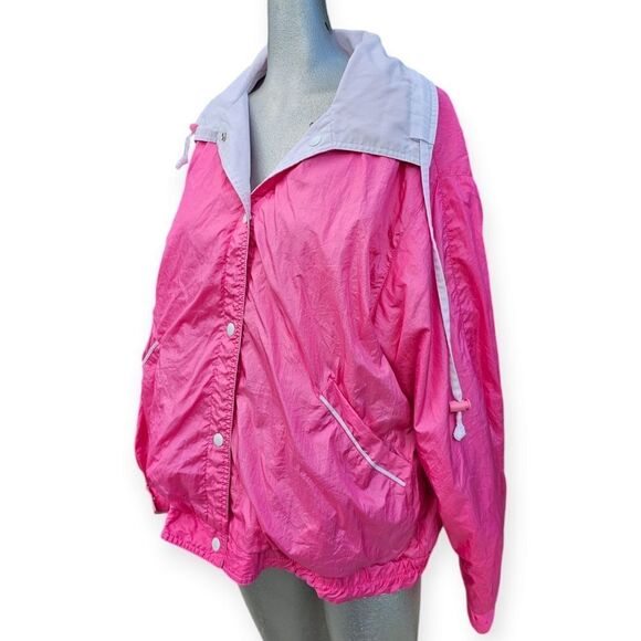 Vintage 80s Pink Nylon Windbreaker Jacket - Picture 12 of 12